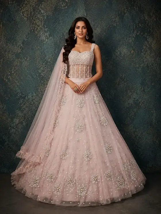 Megha Fashion pastel lehenga